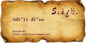 Süli Éva névjegykártya